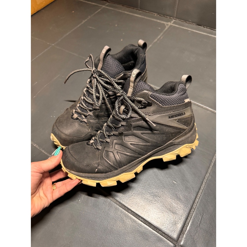 Merrell Thermo Freeze WP Winter Boots Vibram Arctic Grip Insulated Black Women 8